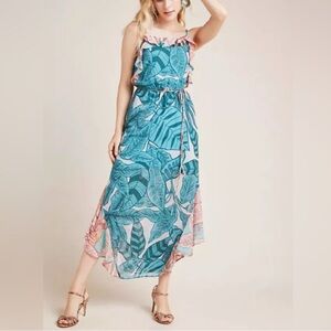 Farm Rio Ruffled Botanical Maxi Dress